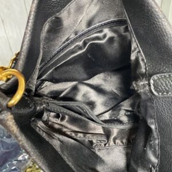 Tory Burch Pebbled Leather Bag Gold Chain/Emblem Dust Bag EXCELLENT CONDITION - Picture 12 of 14